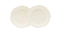Assiettes à dessert 19cm faïence ivoire lot de 2