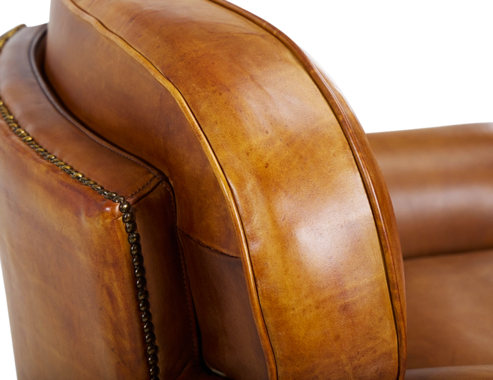 Fauteuil club cuir cognac Fauteuil club cuir cognac
