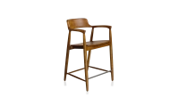 Tabouret de bar H60 cm bois teinte merisier
