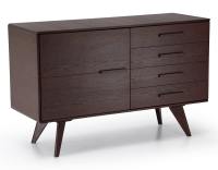 Buffet 2 portes en chêne bois teinte marron foncé Buffet 2 portes en chêne bois teinte marron foncé