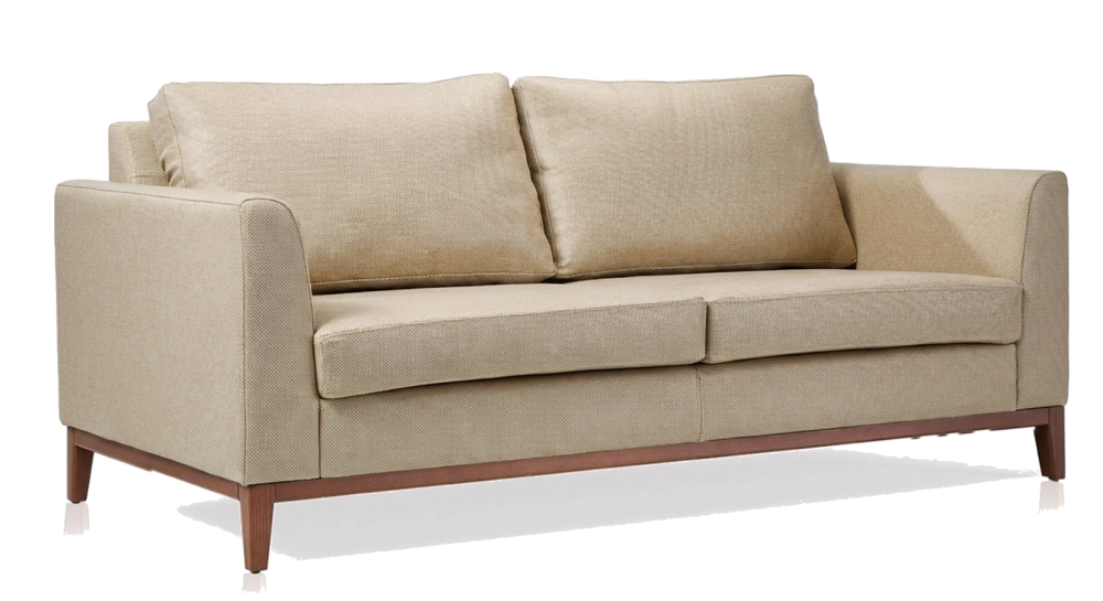 Canapé design 3 places tissu chiné beige