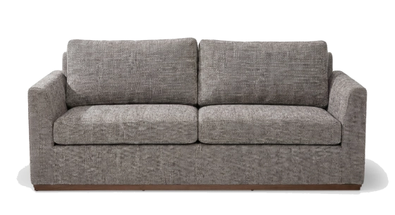 Canapé design 3 places tissu chiné marron