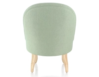 Armless toad chair natural wood stain legs and sage green fabric Armless toad chair natural wood stain legs and sage green fabric