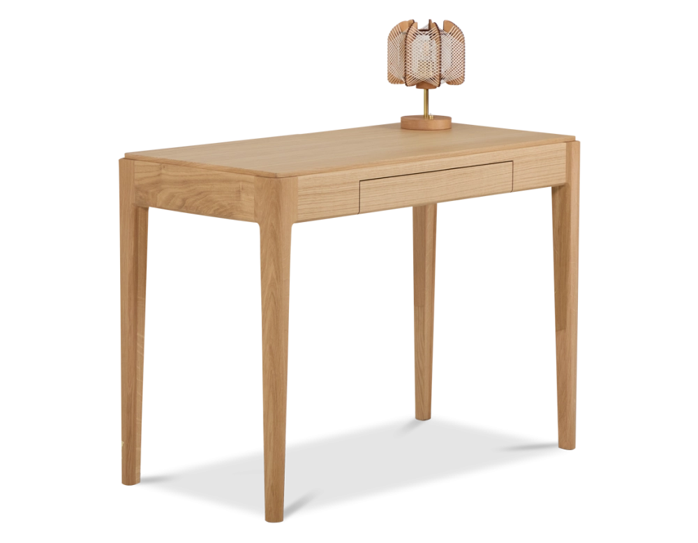 Bureau design en chêne teinte naturelle L80 cm Bureau design en chêne teinte naturelle L80 cm