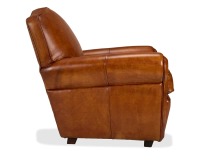 Fauteuil club cuir marron clair Fauteuil club cuir marron clair
