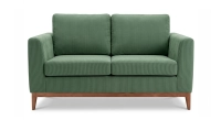 Canapé design 2 places tissu velours côtelé vert forêt