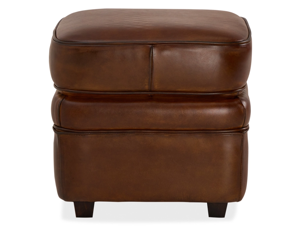 Leather pouffe vintage brown Leather pouffe vintage brown
