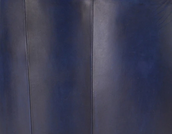 Tabouret de bar vintage cuir bleu marine