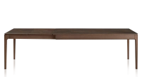 Table extensible en chêne et céramique 6 à 10 personnes allonges céramique avec bois teinte marron foncé et plateau et allonges céramique brun oxydé 140x90 cm Table extensible en chêne et céramique 6 à 10 personnes allonges céramique avec bois teinte marron foncé et plateau et allonges céramique brun oxydé 140x90 cm