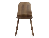 Chaise design en chêne teinte de bois marron foncé