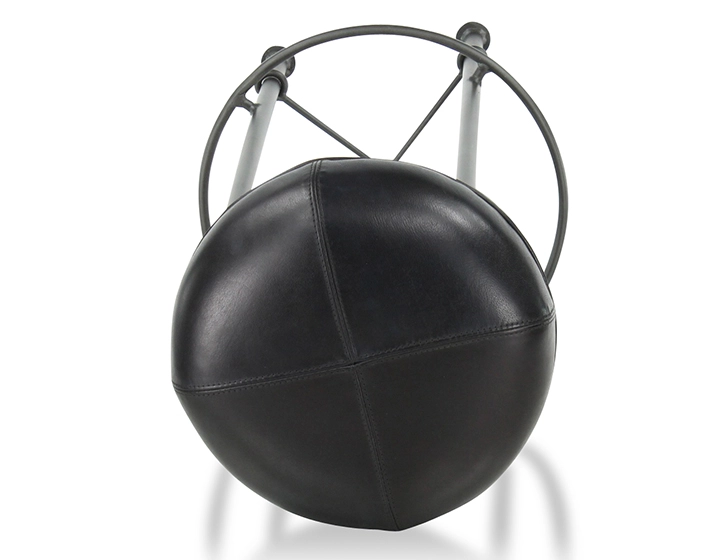 Tabouret de bar vintage cuir noir Tabouret de bar vintage cuir noir