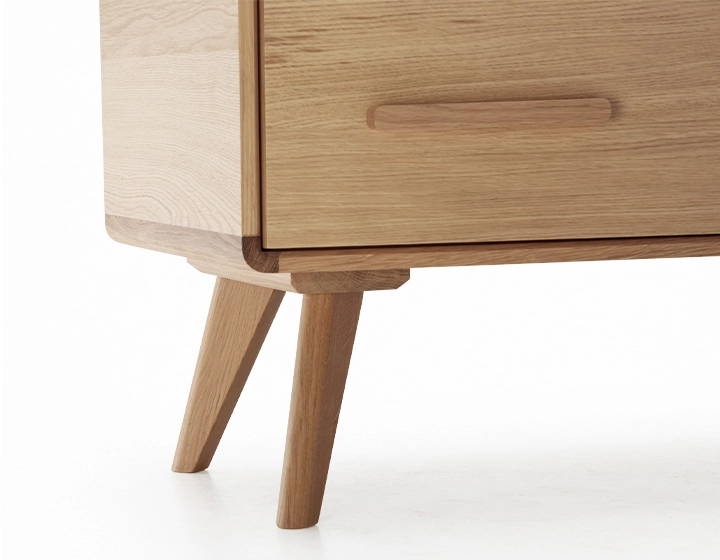 Commode 3 tiroirs en chêne bois teinte naturelle Commode 3 tiroirs en chêne bois teinte naturelle
