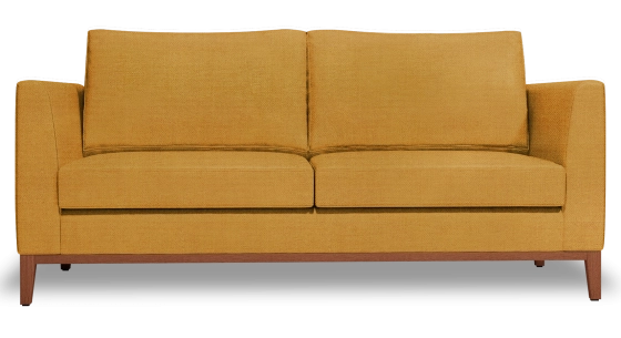 Canapé design 2,5 places tissu jaune