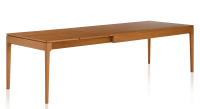 Table extensible en chêne 8 à 12 personnes avec plateau et allonges bois teinte merisier 180x100 cm Table extensible en chêne 8 à 12 personnes avec plateau et allonges bois teinte merisier 180x100 cm