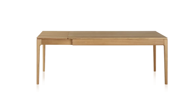 Table extensible en chêne naturel allonges chêne 160x100 cm