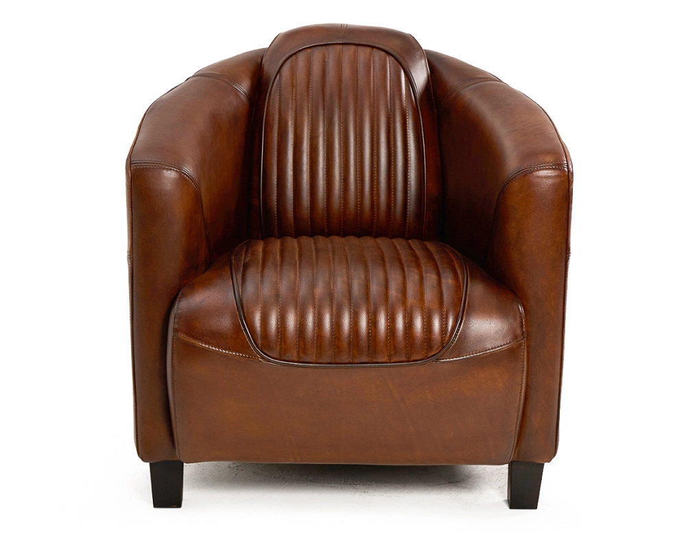 Leather club armchair vintage brown Leather club armchair vintage brown