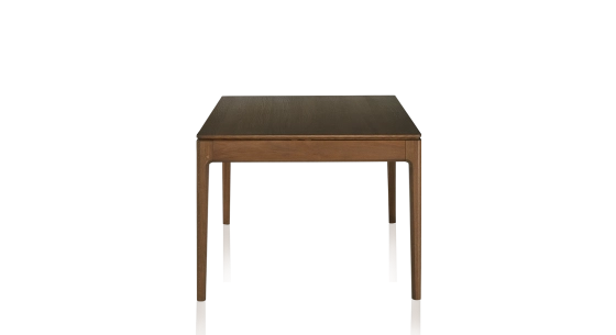 8 person oak dining table walnut tint wooden top 210x100 cm