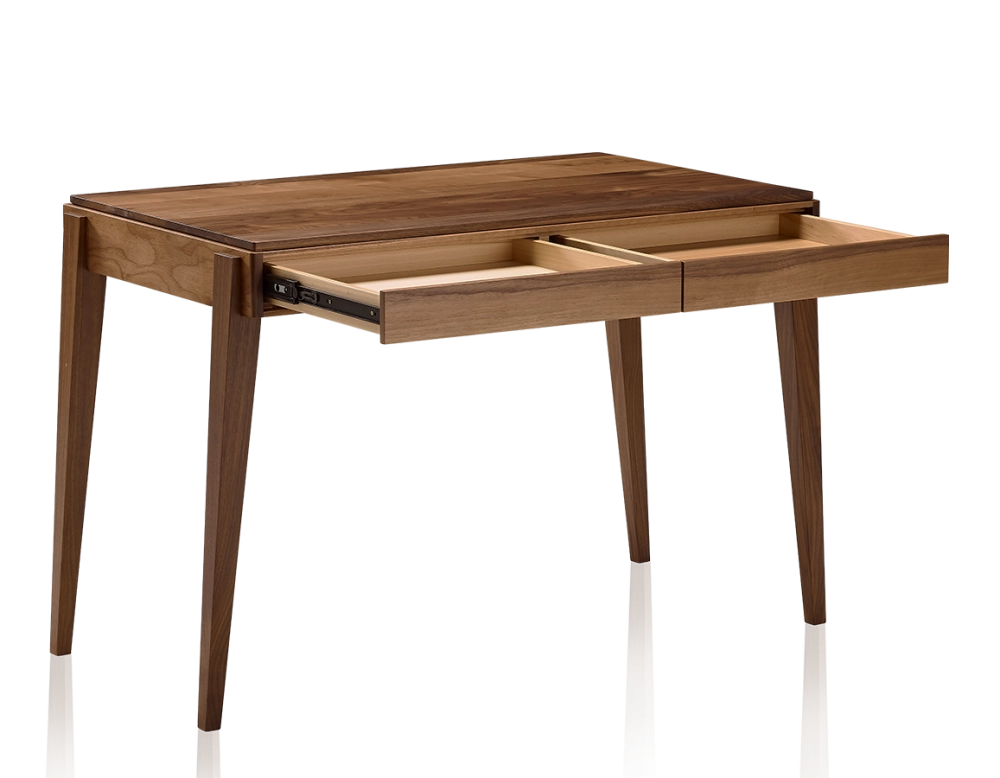 Bureau scandinave en noyer teinte naturelle L120 cm Bureau scandinave en noyer teinte naturelle L120 cm