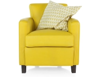 Leather club armchair yellow Leather club armchair yellow