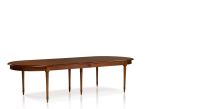 Table extensible Louis XVI allongée pour 14 à 20 personnes bois teinte ancienne avec 4 allonges 310x120 cm Table extensible Louis XVI allongée pour 14 à 20 personnes bois teinte ancienne avec 4 allonges 310x120 cm
