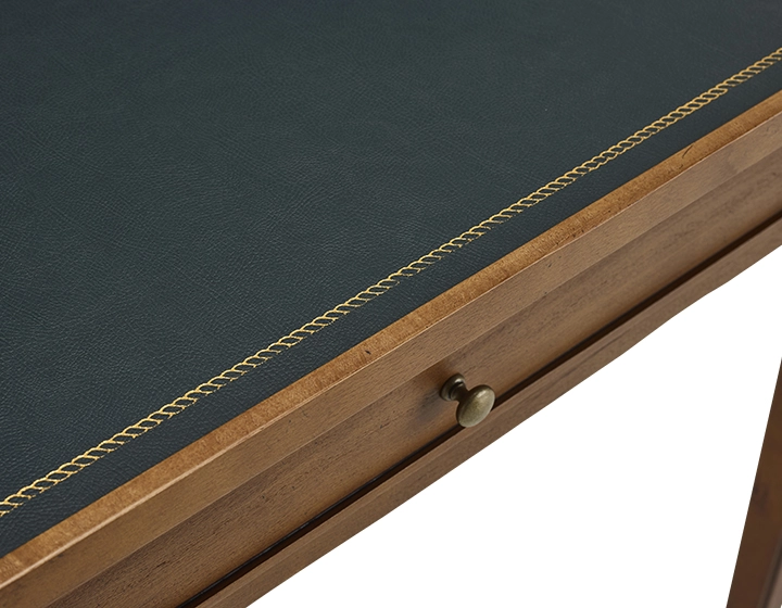 Bureau ancien style directoire plateau cuir vert L80 cm Bureau ancien style directoire plateau cuir vert L80 cm