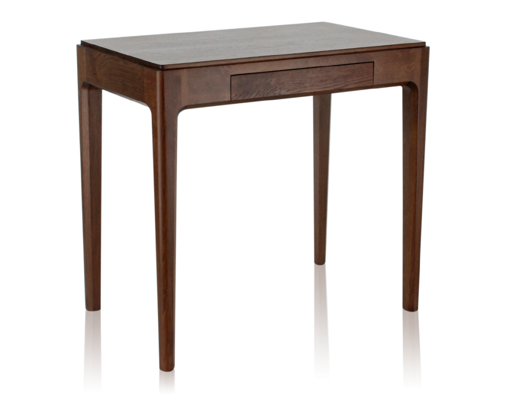 Bureau design en chêne teinte marron foncé L80 cm Bureau design en chêne teinte marron foncé L80 cm