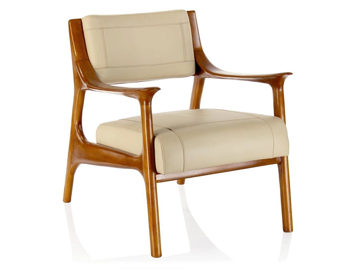 Fauteuil scandinave cuir beige Fauteuil scandinave cuir beige