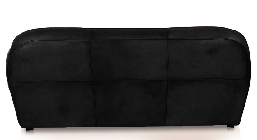 Canapé club cuir 3 places noir accoudoirs cloutés Canapé club cuir 3 places noir accoudoirs cloutés