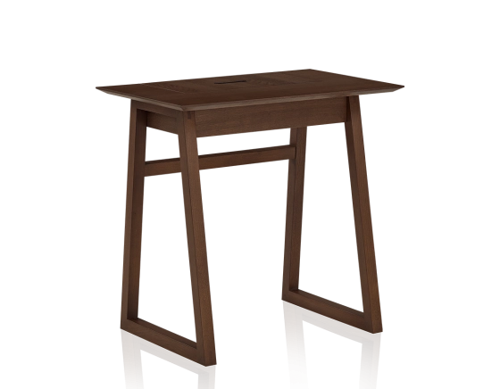 Bureau design en chêne teinte marron foncé l80 cm
