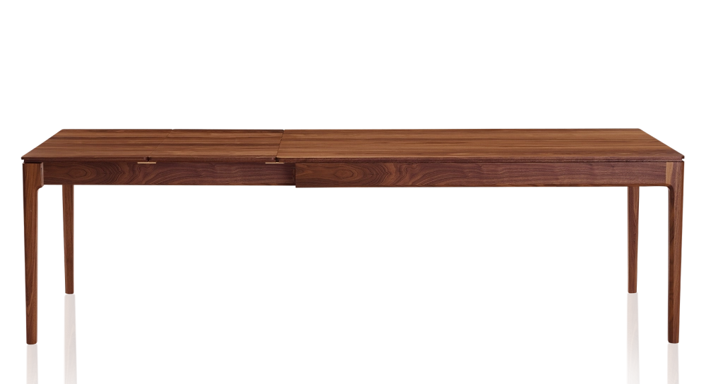 Table extensible en noyer 8 à 14 personnes avec plateau et allonges bois teinte naturelle 210x100 cm Table extensible en noyer 8 à 14 personnes avec plateau et allonges bois teinte naturelle 210x100 cm