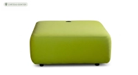 Antique 3 seater sofa en tissu vert anis