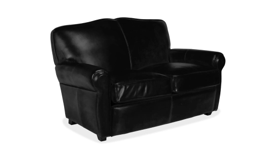 Canapé club cuir 2 places noir