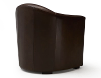 Fauteuil club cuir marron soutenu Fauteuil club cuir marron soutenu