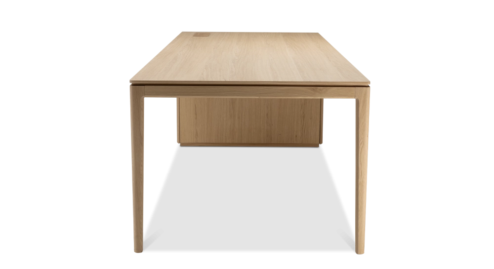 Bureau de direction chêne teinte naturelle plateau bois 250x100 Bureau de direction chêne teinte naturelle plateau bois 250x100