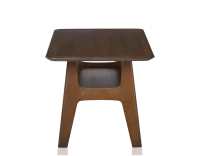 Table basse rectangulaire en chêne teinte marron foncé 100x50 cm 100x50 cm