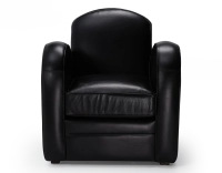 Leather club armchair black Leather club armchair black