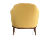 Fauteuil design tissu jaune et bleu jean Fauteuil design tissu jaune et bleu jean