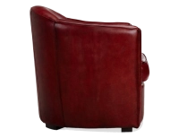 Fauteuil club cuir rouge carmin
