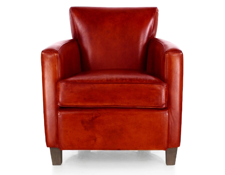 Leather club armchair red Leather club armchair red