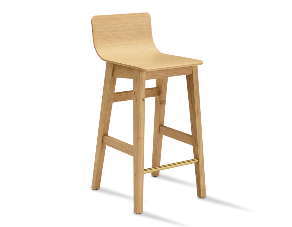 Tabouret de bar en chêne H60 cm bois teinte naturelle Tabouret de bar en chêne H60 cm bois teinte naturelle