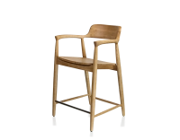 Bar stool H60 cm natural wood stain Bar stool H60 cm natural wood stain