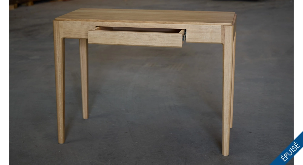 Bureau design en chêne teinte naturelle l100 cm Bureau design en chêne teinte naturelle l100 cm
