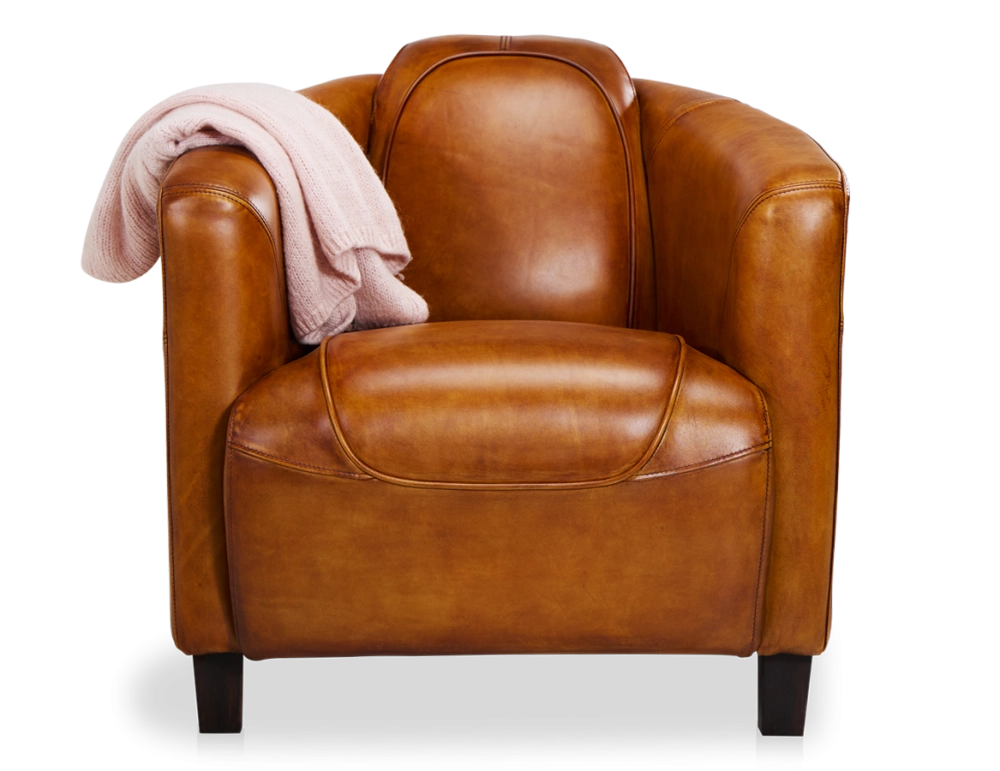 Fauteuil club cuir cognac Fauteuil club cuir cognac