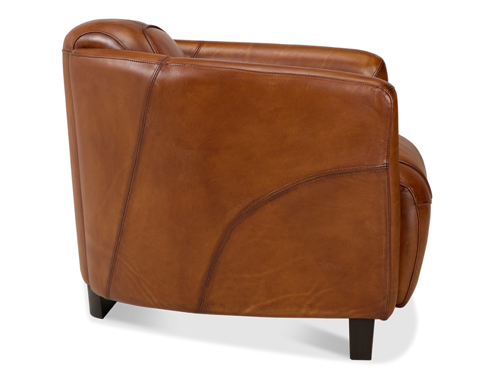 Fauteuil club cuir marron clair Fauteuil club cuir marron clair