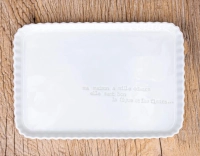 Rectangular tray with GM message Rectangular tray with GM message