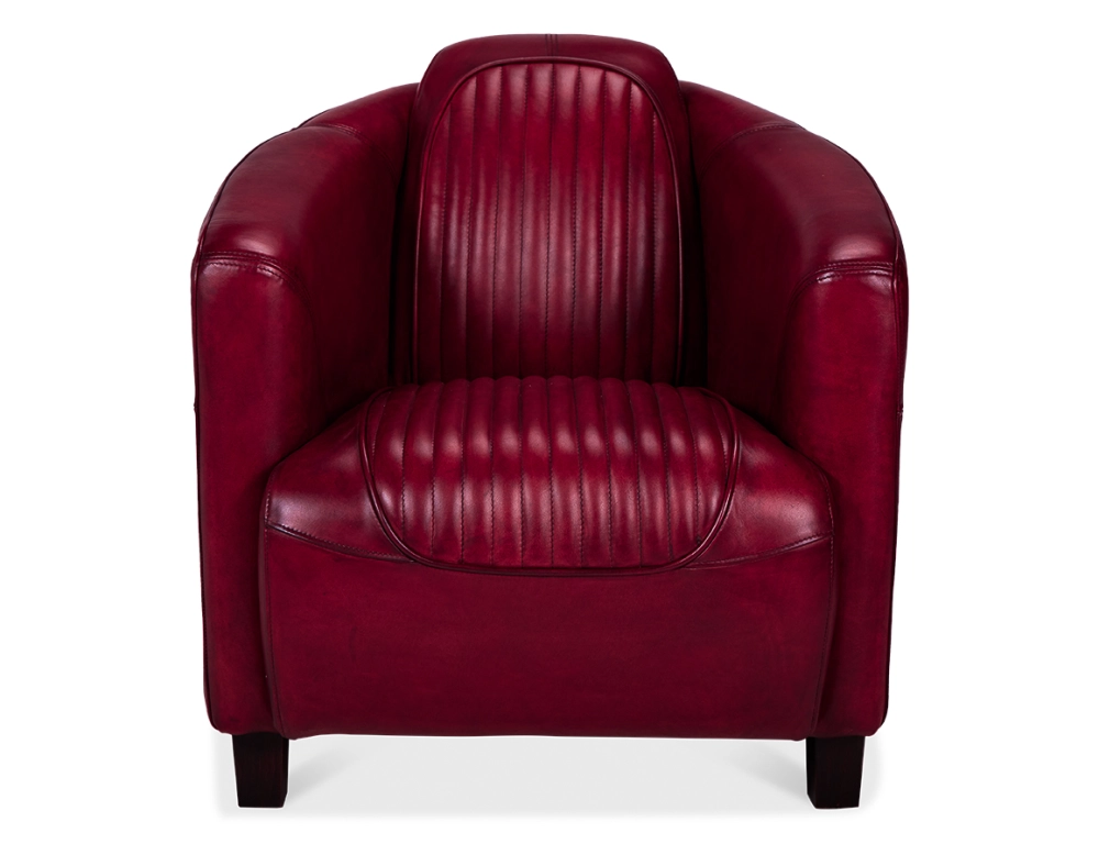 Fauteuil club cuir rouge carmin Fauteuil club cuir rouge carmin