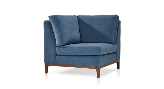 Module d'angle tissu bleu jean
