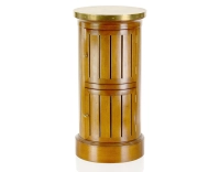 Somno side table cherry-stained wood and brass top Somno side table cherry-stained wood and brass top