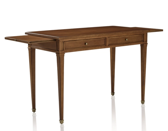 Bureau ancien style directoire plateau bois L110 cm