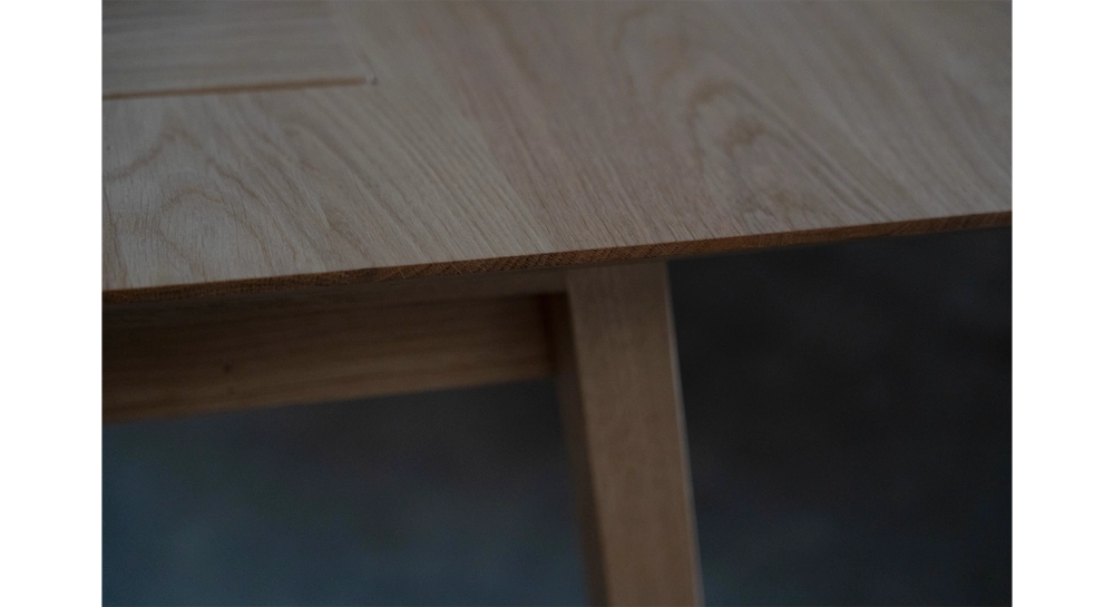 Bureau design en chêne teinte naturelle l150 cm